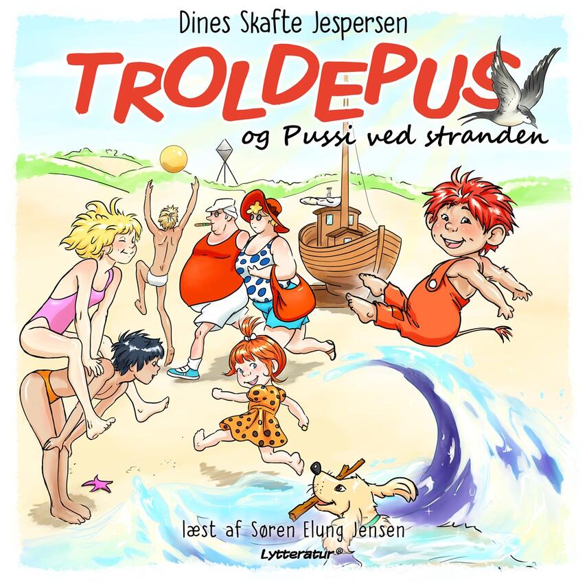 Dines Skafte Jespersen: Troldepus og Pussi ved stranden